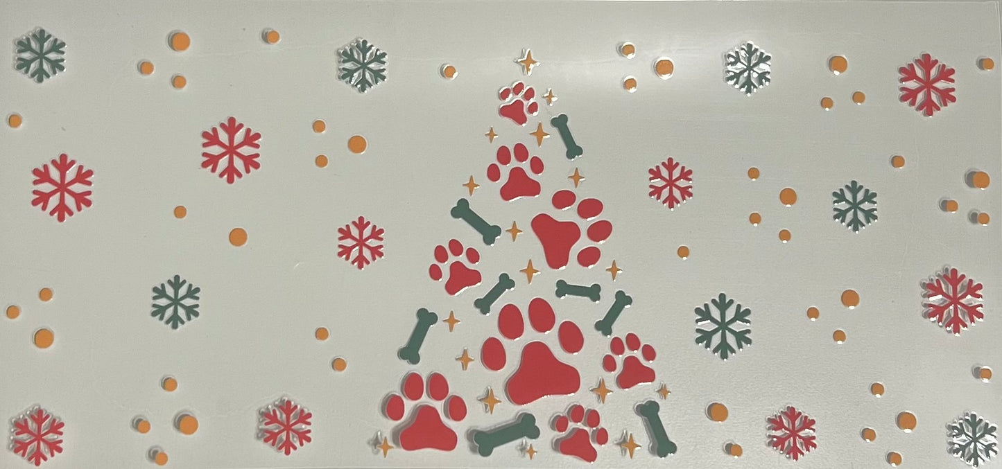 Dog print Christmas tree