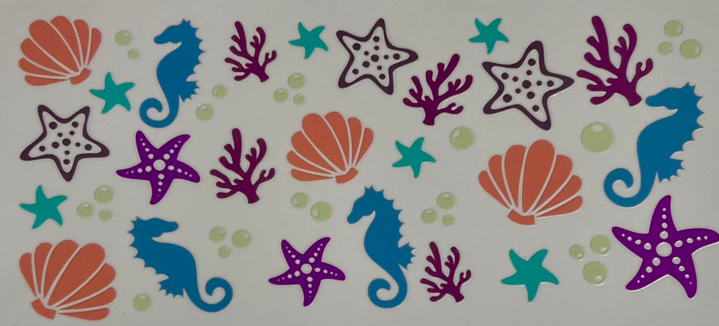 Seashells and seahorses