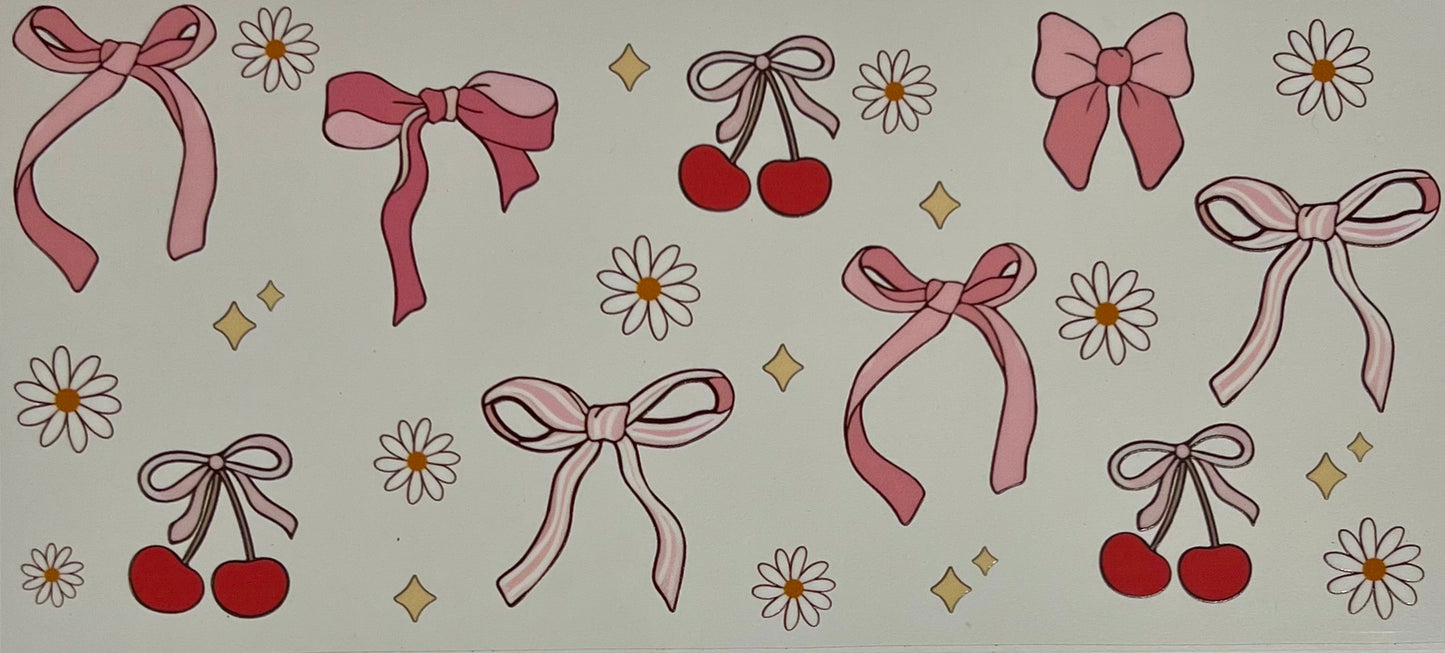 Cherries daisies bows