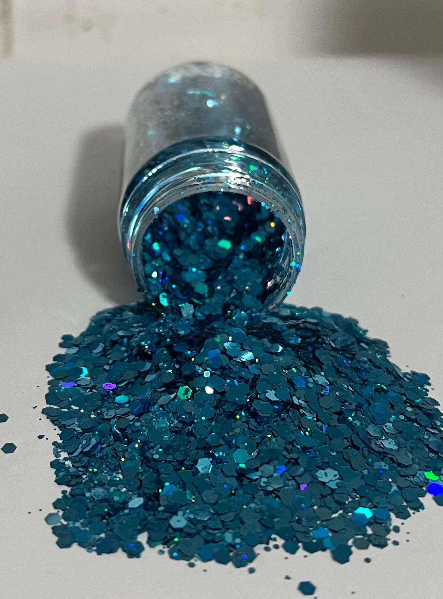 Blue holographic chunky glitter