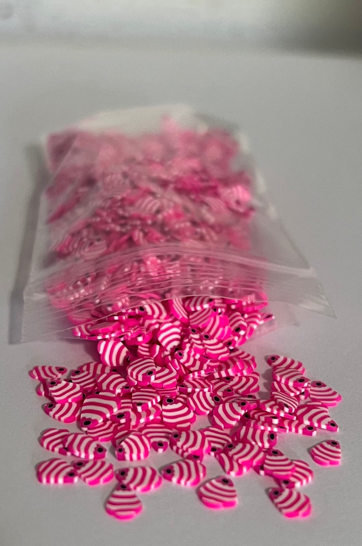 Fish pink and white striped