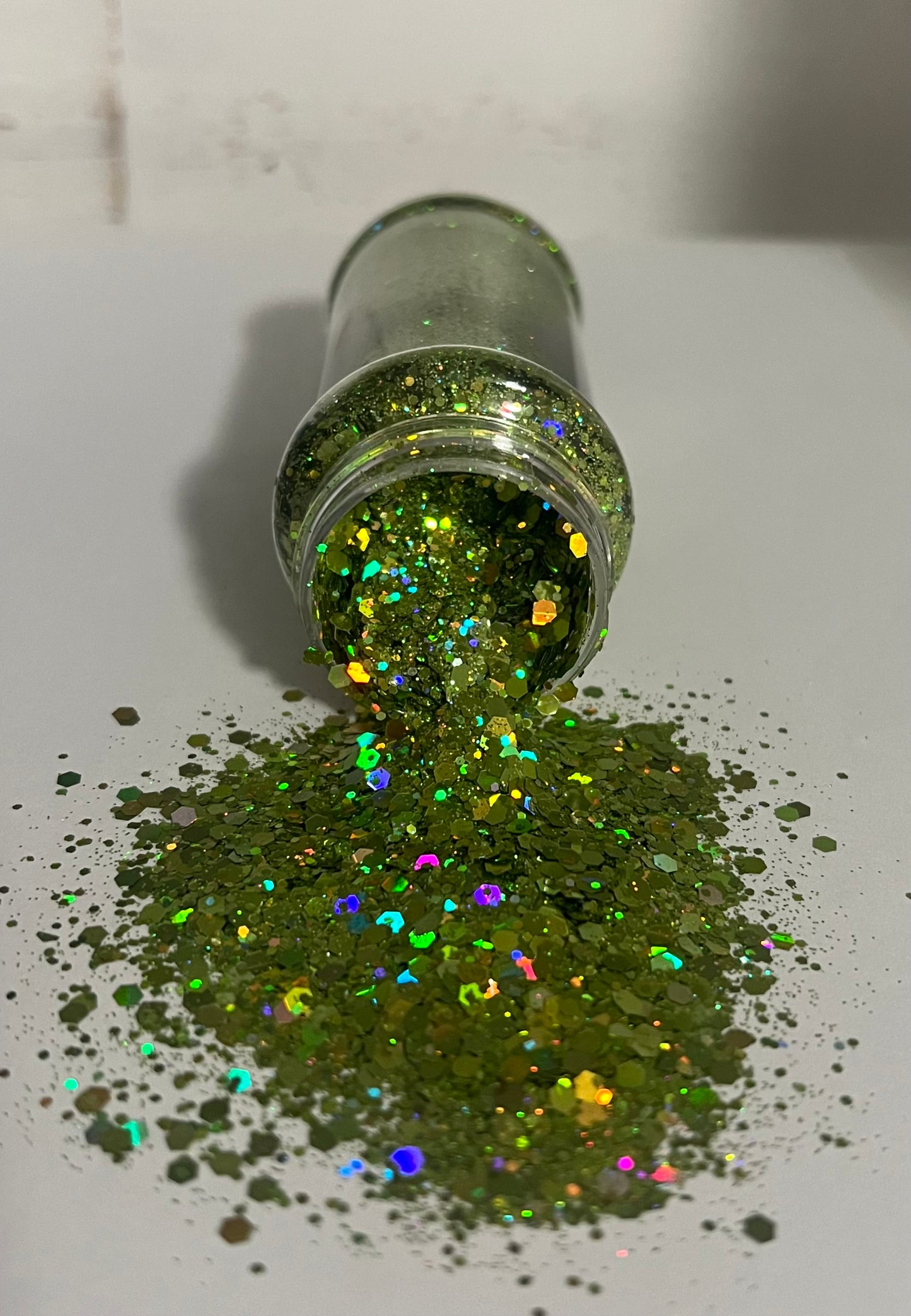 Sage green holographic glitter