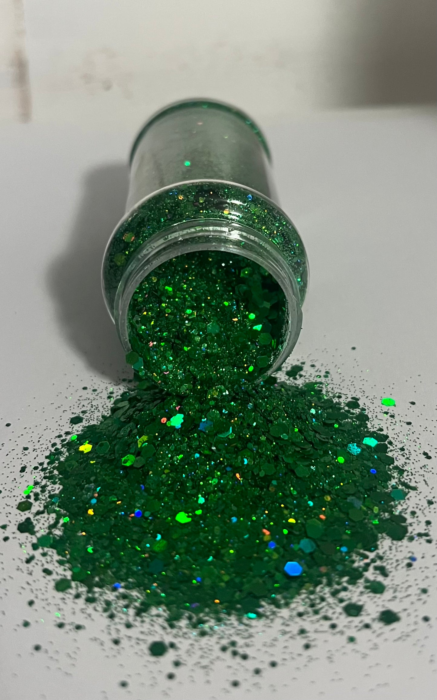 Green holographic glitter