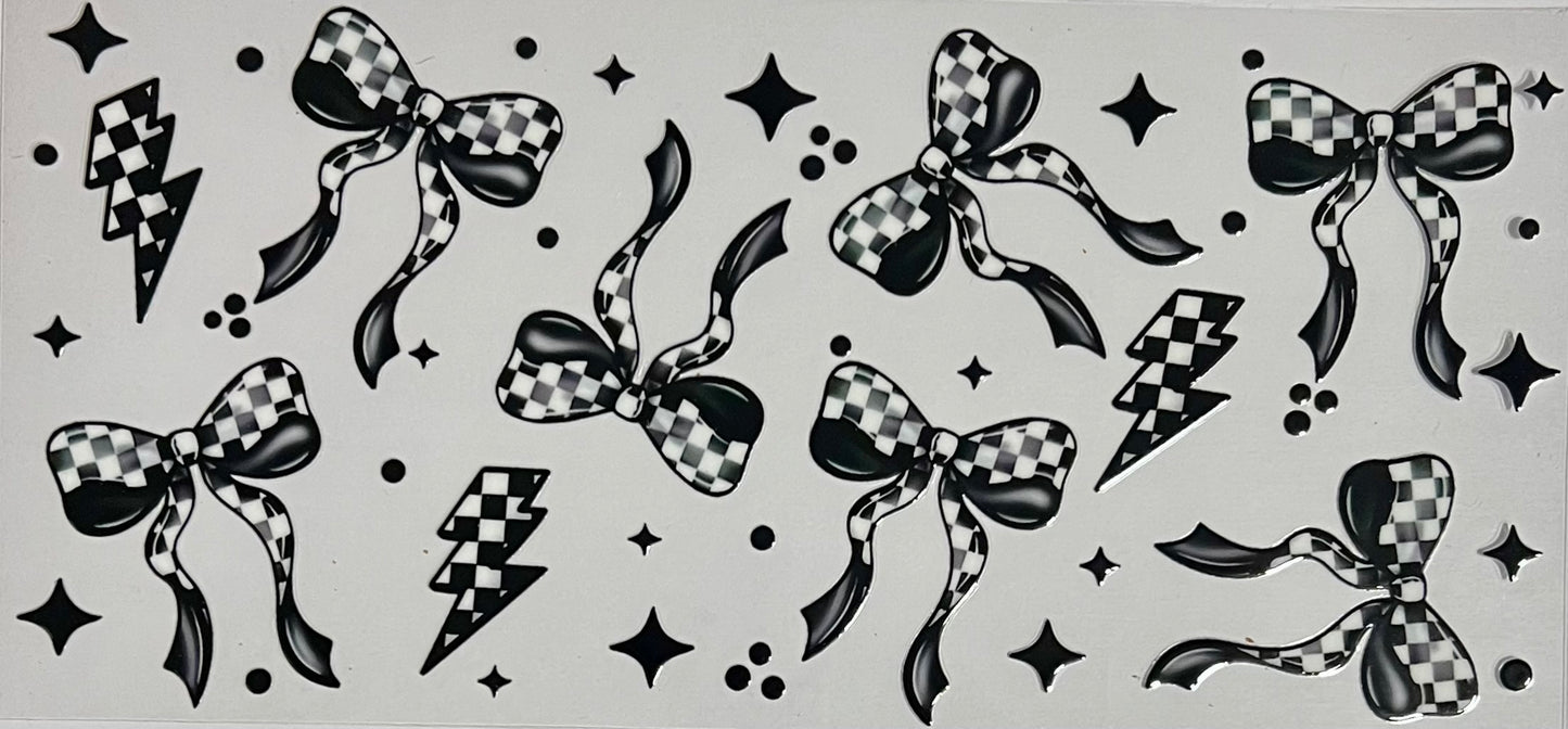 Black checkered bows 2