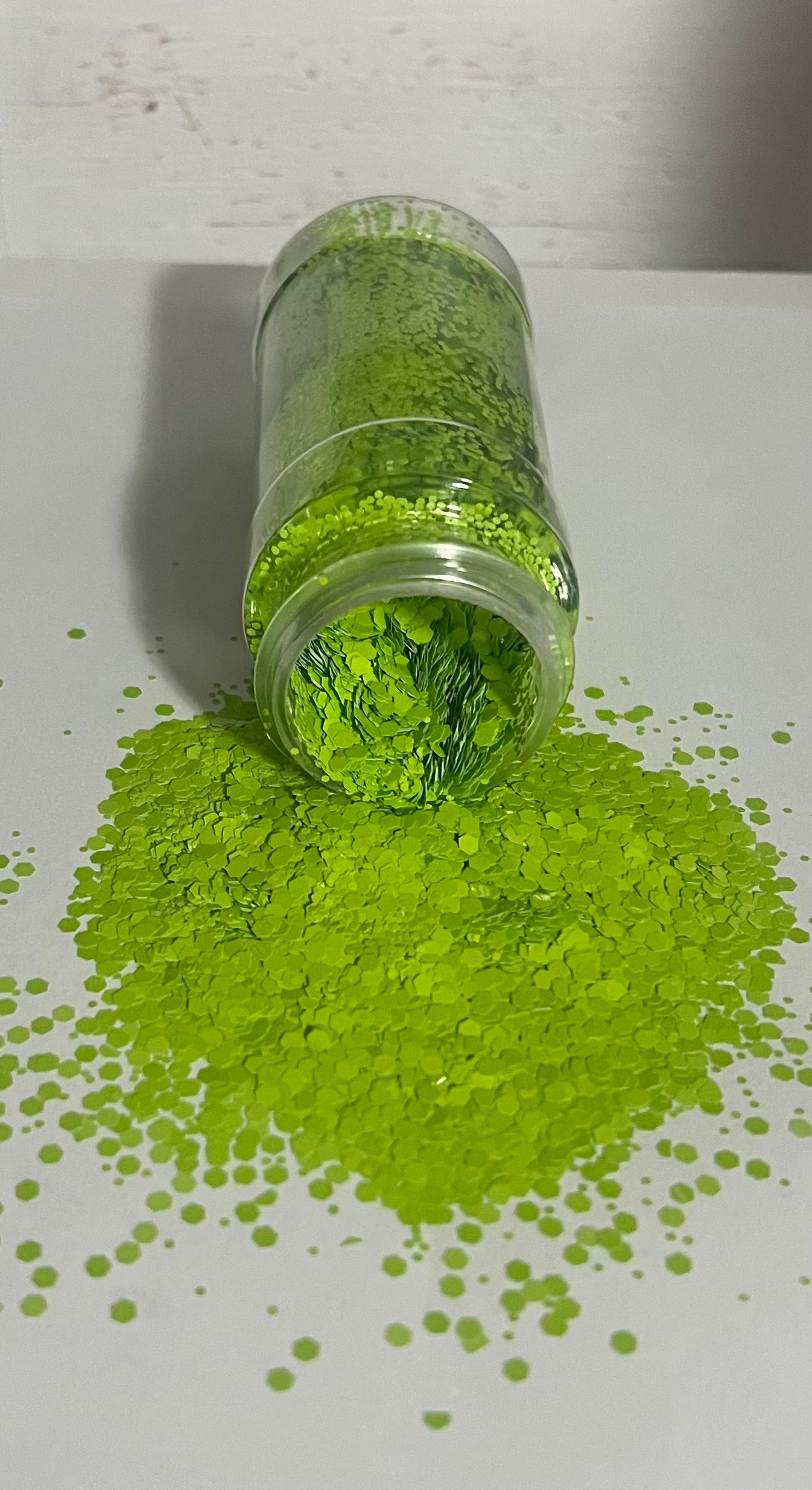 Neon green chunky glitter