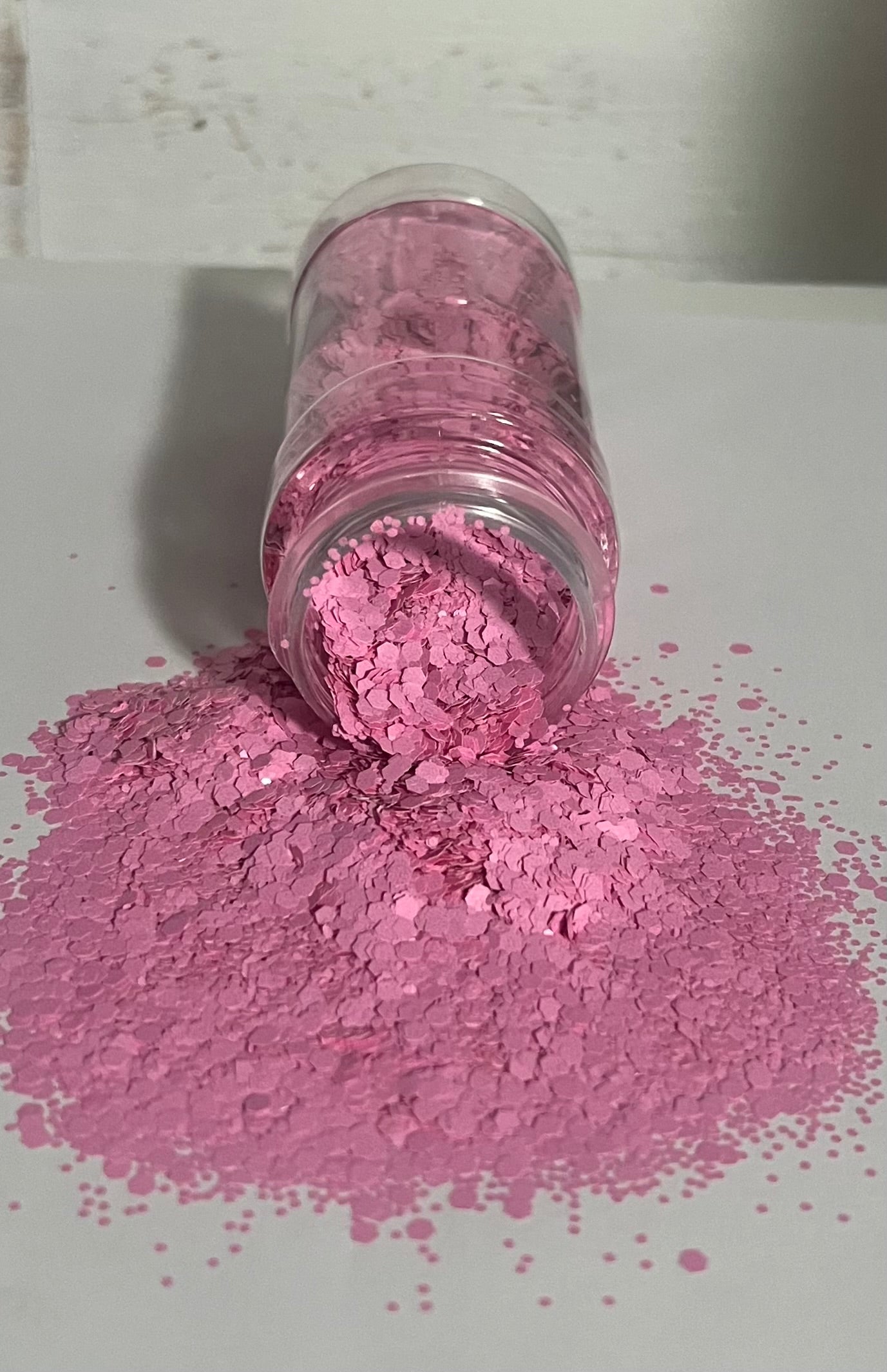 Blush pink chunky glitter