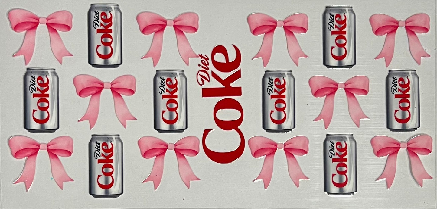 Diet Coke pink bows