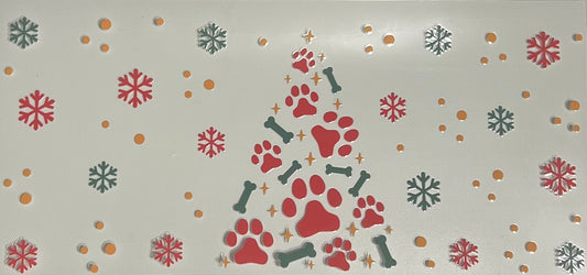 Dog print Christmas tree