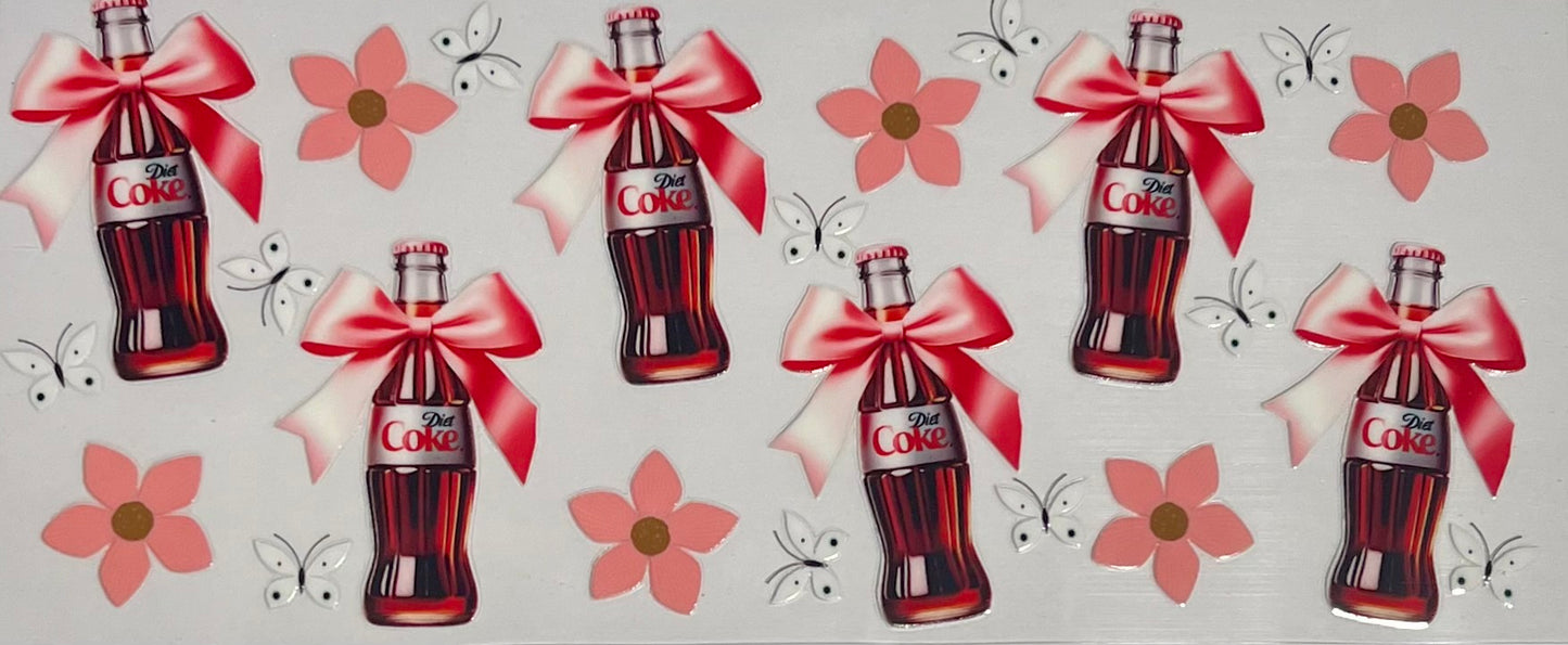 Diet Coke bottle with bows