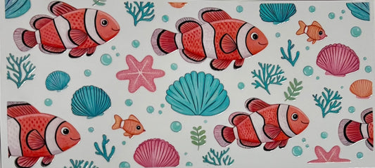 Clown fish and shells