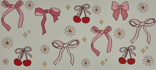 Cherries daisies bows