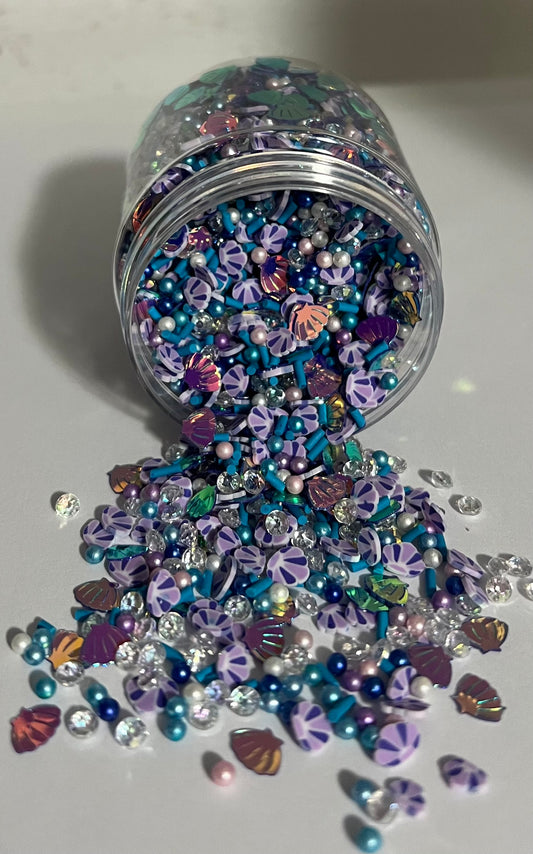 Seashells blue and purple