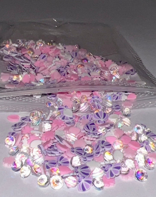 Seashells pink and purple