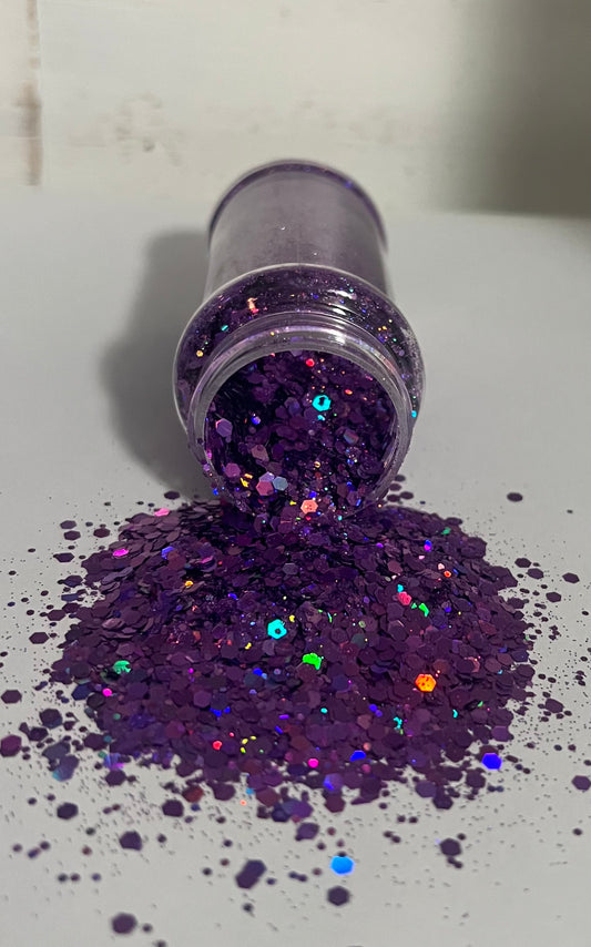 Purple holographic glitter
