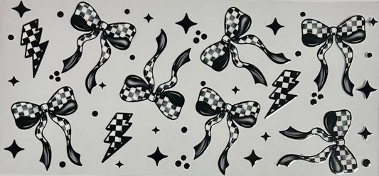 Black checkered bows 2