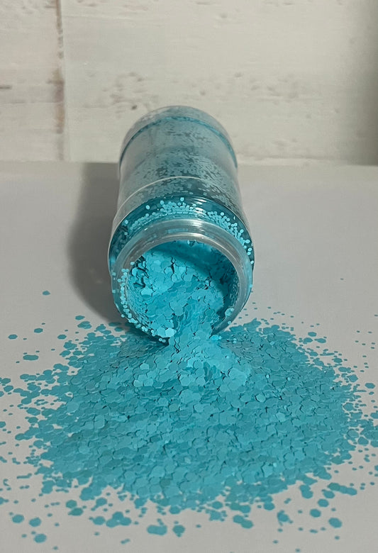 Baby blue chunky glitter