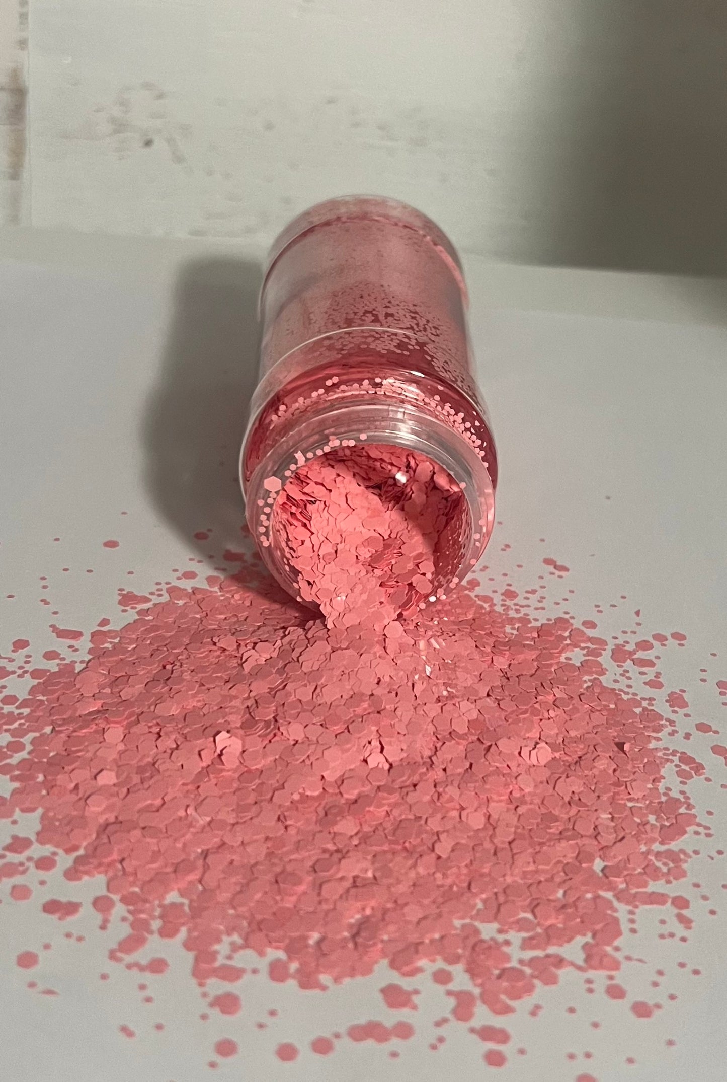 Baby pink chunky glitter