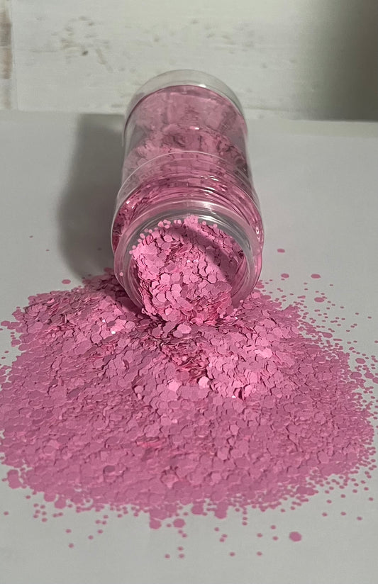Blush pink chunky glitter