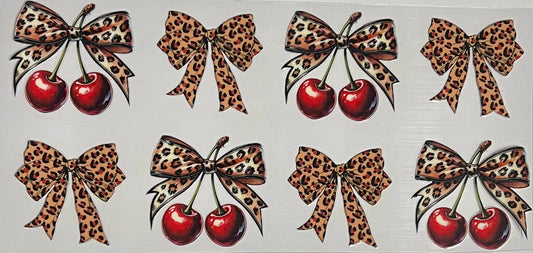 Cheetah bows and cherries