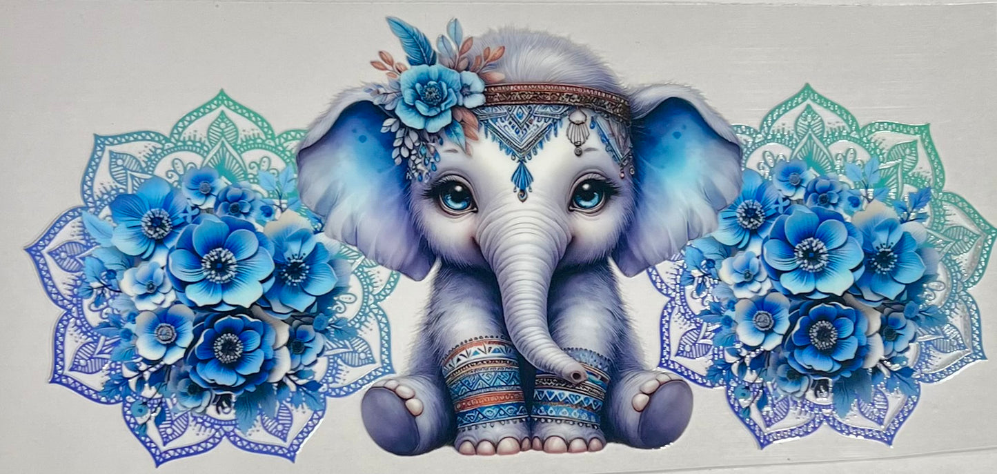 Elephant with flowers